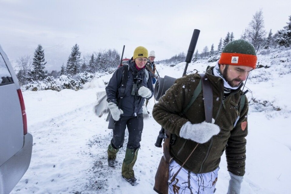 Som eneste kvinne på laget, bidrar hun positivt til miljøet, understreker gutta. Her med Ola Johan Kongslien i forgrunnen. Som eneste kvinne på laget, bidrar hun positivt til miljøet, understreker gutta. Her med Ola Johan Kongslien i forgrunnen.