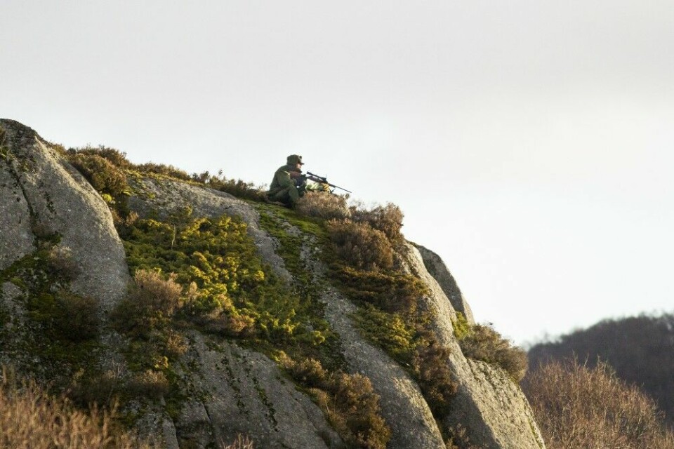 Et naturlig høyde kan gi mange av de samme fordelene som et jakttårn. Her fra rådyrjakt i Flekkefjord.