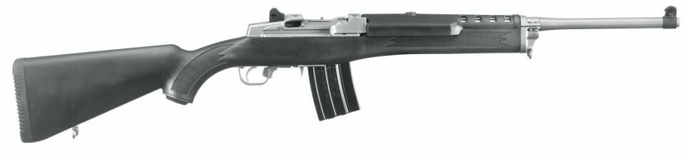 Bildet viser en Ruger mini thirty i kaliber 7,62x39, og er blant riflene som omfattes av den nye bestemmelsen i våpenloven.