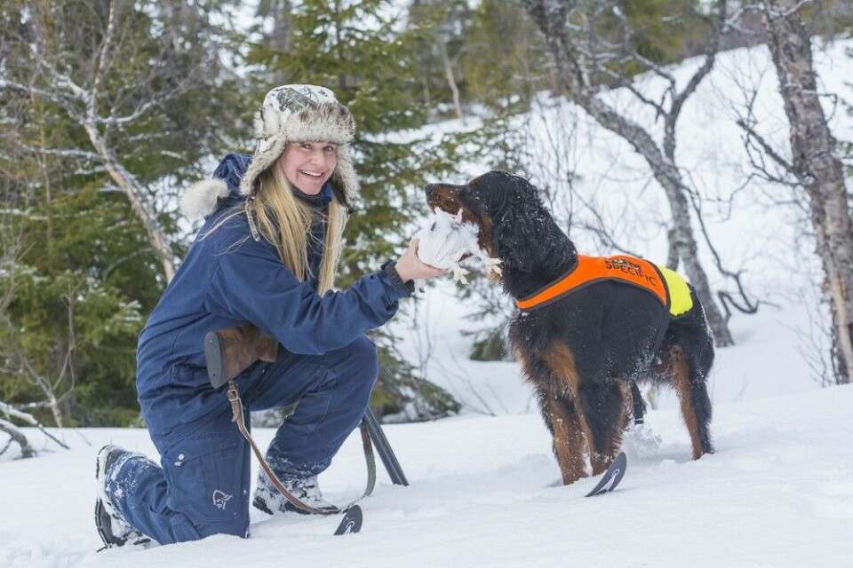 I tillegg til å være veterinær, har Anita Inderdal en bred kontaktflate i jakt- og jaktprøvemiljøer. Her på vinterjakt med gordonsetteren Harry. I tillegg til å være veterinær, har Anita Inderdal en bred kontaktflate i jakt- og jaktprøvemiljøer. Her på vinterjakt med gordonsetteren Harry.