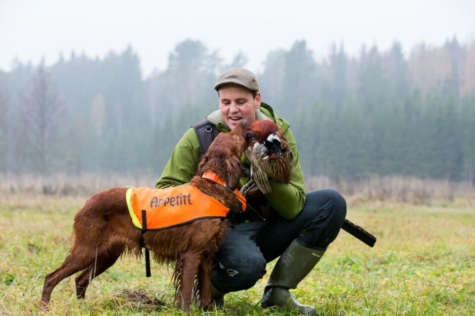 Hvem er best i landet her? En lykkelig og stolt Ulrik Myrhaug med fjorårsvinneren, irsk setter Setpoint’s Snuppa. Hvem er best i landet her? En lykkelig og stolt Ulrik Myrhaug med fjorårsvinneren, irsk setter Setpoint’s Snuppa.