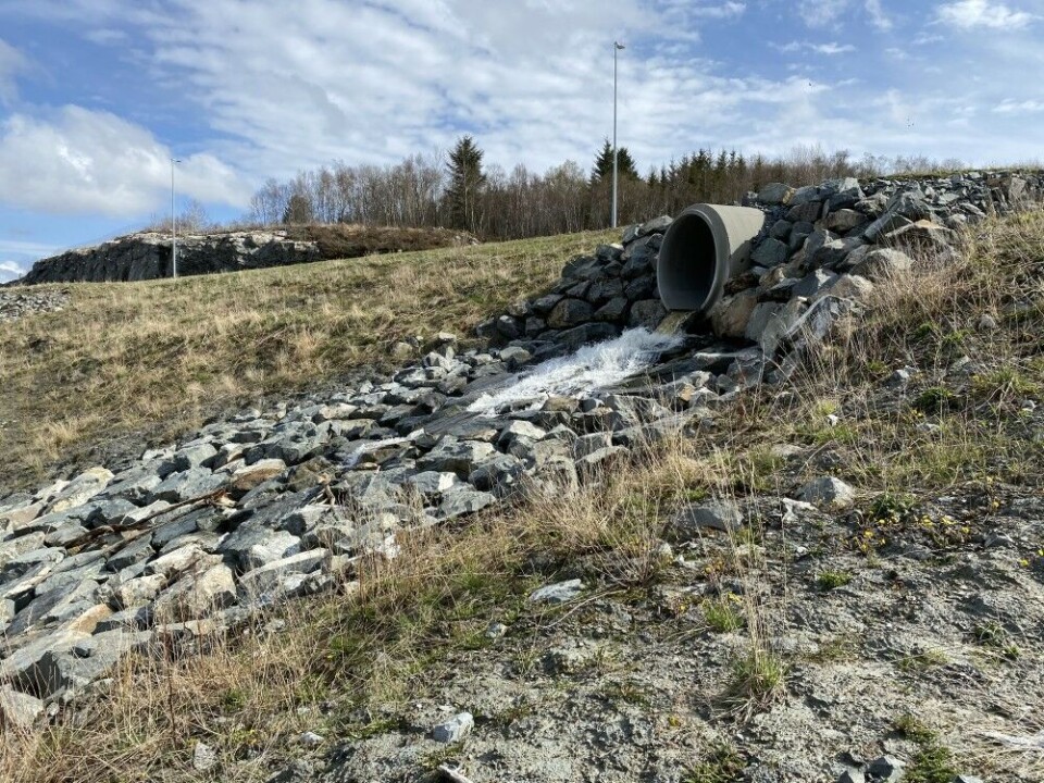 Veianlegg ferdig 2019 stopper vandringer for fisk like ved munning til sjøen. Bit for bit-veiutbygginger siden 1969 har gjort at flere kilometer bekk er utilgjengelig, og vassdraget tapt for laks og sjøørret. Klakksbekken i Bjugn kommune, Fylkesvei 710. Veianlegg ferdig 2019 stopper vandringer for fisk like ved munning til sjøen. Bit for bit-veiutbygginger siden 1969 har gjort at flere kilometer bekk er utilgjengelig, og vassdraget tapt for laks og sjøørret. Klakksbekken i Bjugn kommune, Fylkesvei 710.