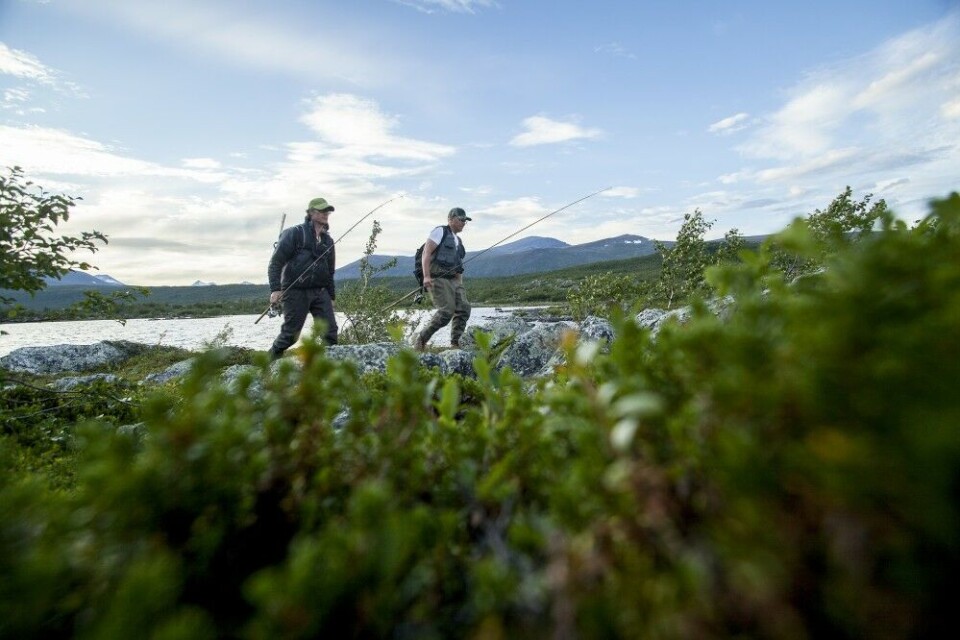 Siden vi testfisket, ble det mye gåing fra bukt til bukt og vann til vann. Siden vi testfisket, ble det mye gåing fra bukt til bukt og vann til vann.