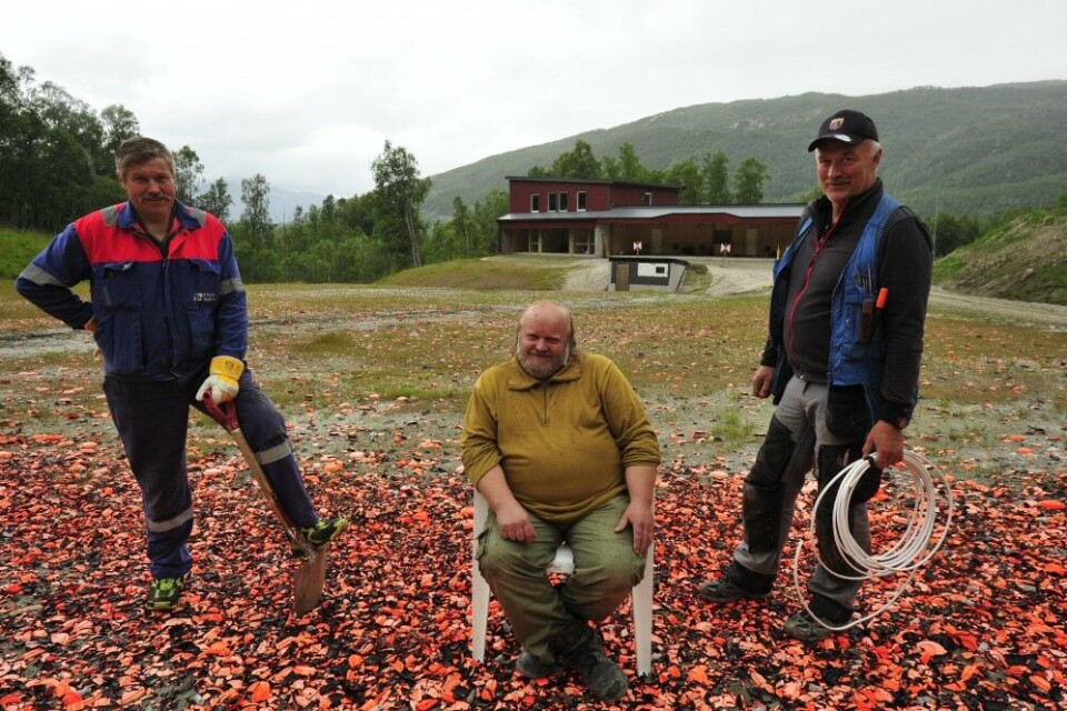 Ildsjelene. I 2015 la Oddbjørn Strømshaug (t.v.), John Åge Hansen og Bjørn Henriksen siste hånd på verket med den nye banen. Arkivfoto Ildsjelene. I 2015 la Oddbjørn Strømshaug (t.v.), John Åge Hansen og Bjørn Henriksen siste hånd på verket med den nye banen. Arkivfoto