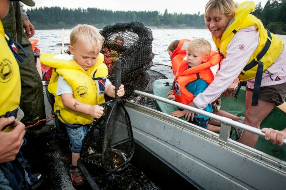 Gjør fiske til en lek! Bruk fantasien: Å fiske leppefisk fra brygga, lete på insekter eller salamandre, er fine måter å tenne natur- og fiskeglede på. Rusefiske kan også være spennende. Her fra Jakt og Fiskedagene på Elverum. Gjør fiske til en lek! Bruk fantasien: Å fiske leppefisk fra brygga, lete på insekter eller salamandre, er fine måter å tenne natur- og fiskeglede på. Rusefiske kan også være spennende. Her fra Jakt og Fiskedagene på Elverum.