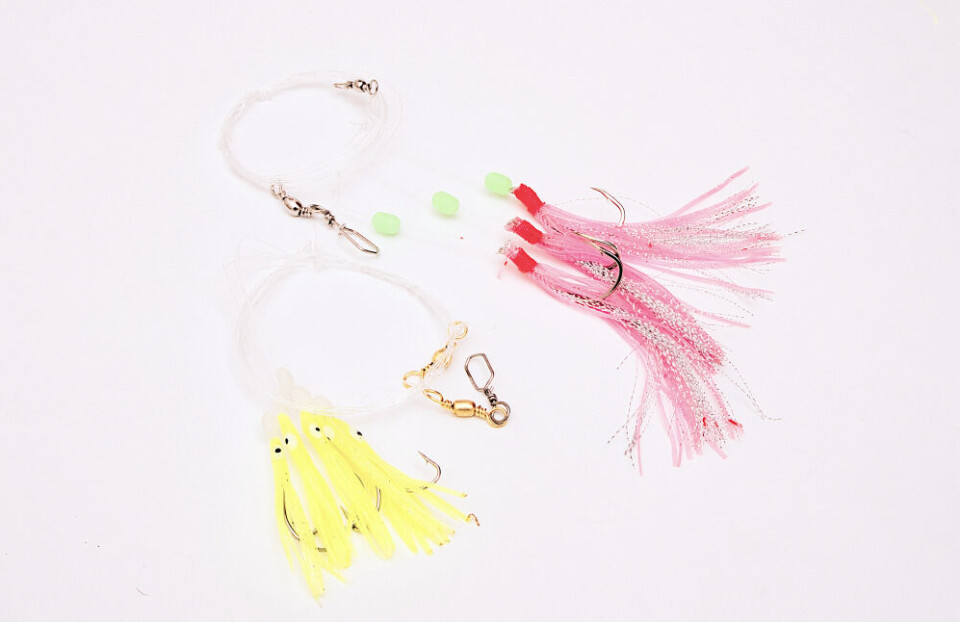 1. Allroundtakler av paternoster-typenDette er hekler nesten alle havfiskere bruker i sitt daglige fiske. Enten med to eller tre store kroker (str. #2/0 -10/0) i dypet, eller med 4–5 (str. #8 – 1/0) små på jakt etter torsk, lyr, sei, hyse og hvitting – for å nevne noen. Man kan bruke dem både med og uten agn og presentere dem i alle vannlag. 1. Allroundtakler av paternoster-typenDette er hekler nesten alle havfiskere bruker i sitt daglige fiske. Enten med to eller tre store kroker (str. #2/0 -10/0) i dypet, eller med 4–5 (str. #8 – 1/0) små på jakt etter torsk, lyr, sei, hyse og hvitting – for å nevne noen. Man kan bruke dem både med og uten agn og presentere dem i alle vannlag.