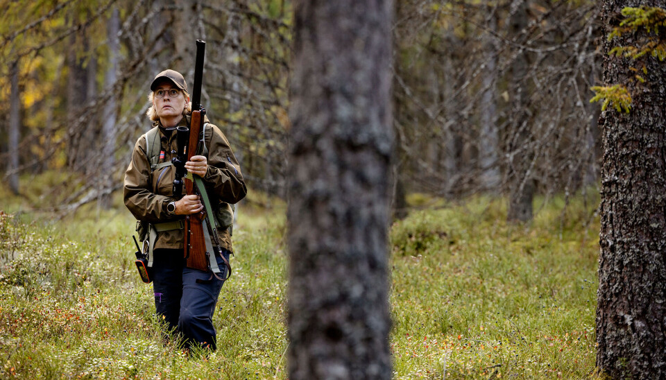 Renate Sørensen håper flere jegere får øynene opp for spenningen og fascinasjonen ved jakt med skjellende hund. Renate Sørensen håper flere jegere får øynene opp for spenningen og fascinasjonen ved jakt med skjellende hund.