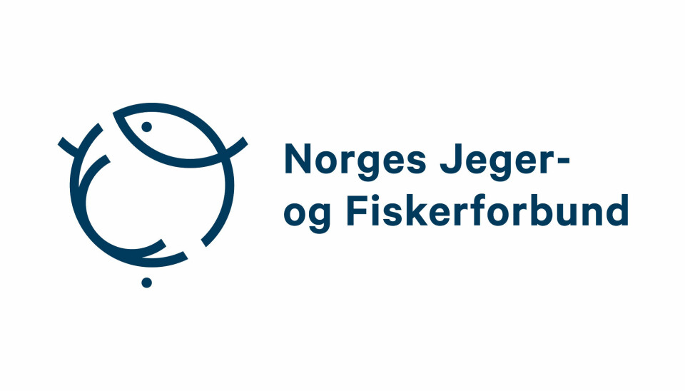 Norges Jeger- og Fiskerforbund, logo, hvit bakgrunn
