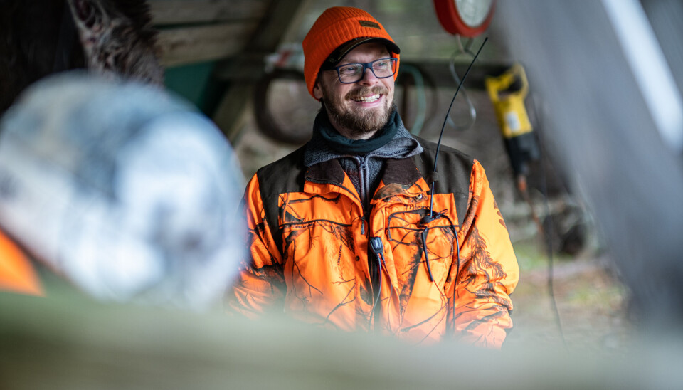 Yngve Falkenberg-Arrell er en av den yngre garde jegere som har tatt jaktlederkurs, her på elgjakt i Innlandet. Bli en god jaktleder. Elgjakt i Innlandet. Foto: Alexander M. Schindler
