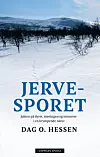 Bilde av forsiden på boka til Dag O. Hessen, historien i boka begynner med denne friluftsmannens første møte med jervespor. som i tillegg er tittelen på boka.