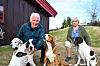 Ivar og Kari Ellingsen fotografert med sine 4 flotte hunder!