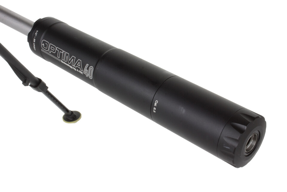 Her har vi lyddemperen A-Tec Optima 40. Her har vi lyddemperen A-Tec Optima 40.