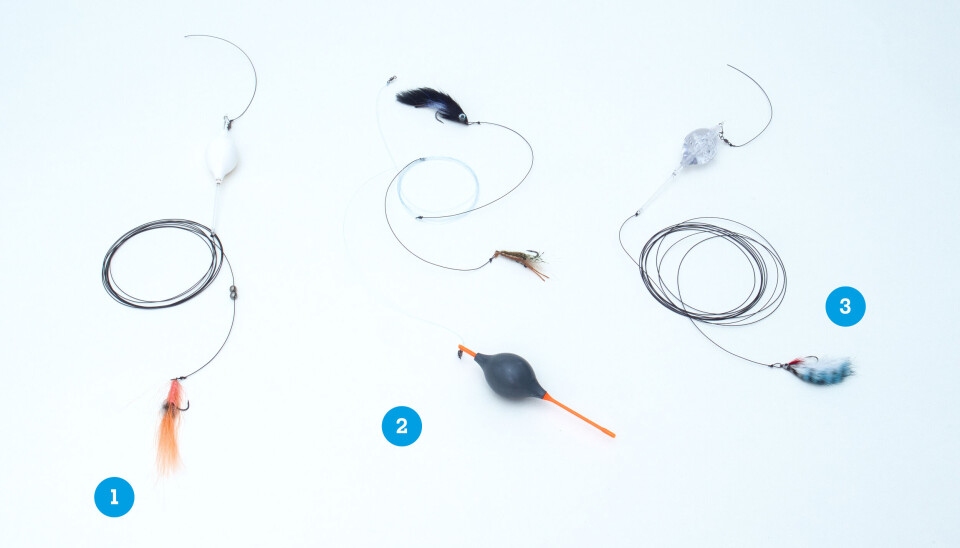 Tre ulike varianter av Innodupper, der den lengste pinnen alltid skal peke utover, bort fra stanga.