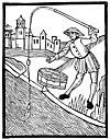 Illustrasjon fra A Treatyse of Fysshynge With an Angle fra 1496, angivelig skrevet av nonnen Juliana Berner. Tenk hvordan laksefisket var den gangen!