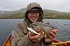 Kaste- eller dorgefiske med ørretwobblere er noe av det mest effektive man kan gjøre, spesielt i store fjellvann som her i Jotunheimen.